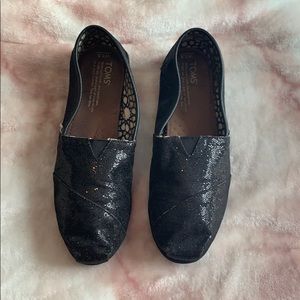 Black Sequin Toms
